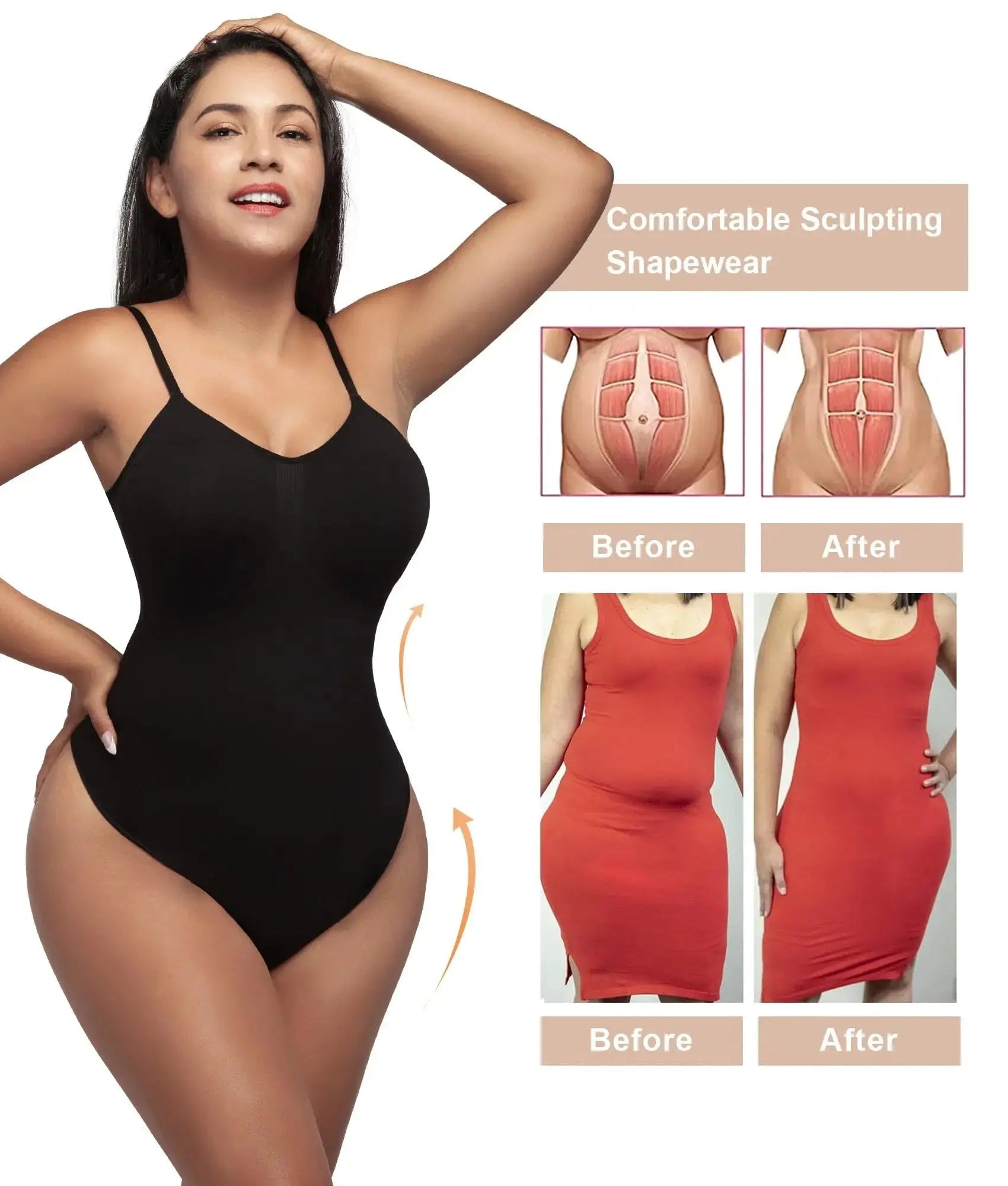 Bodysuit Sculptant Snatched - Redéfinissez Votre Silhouette
